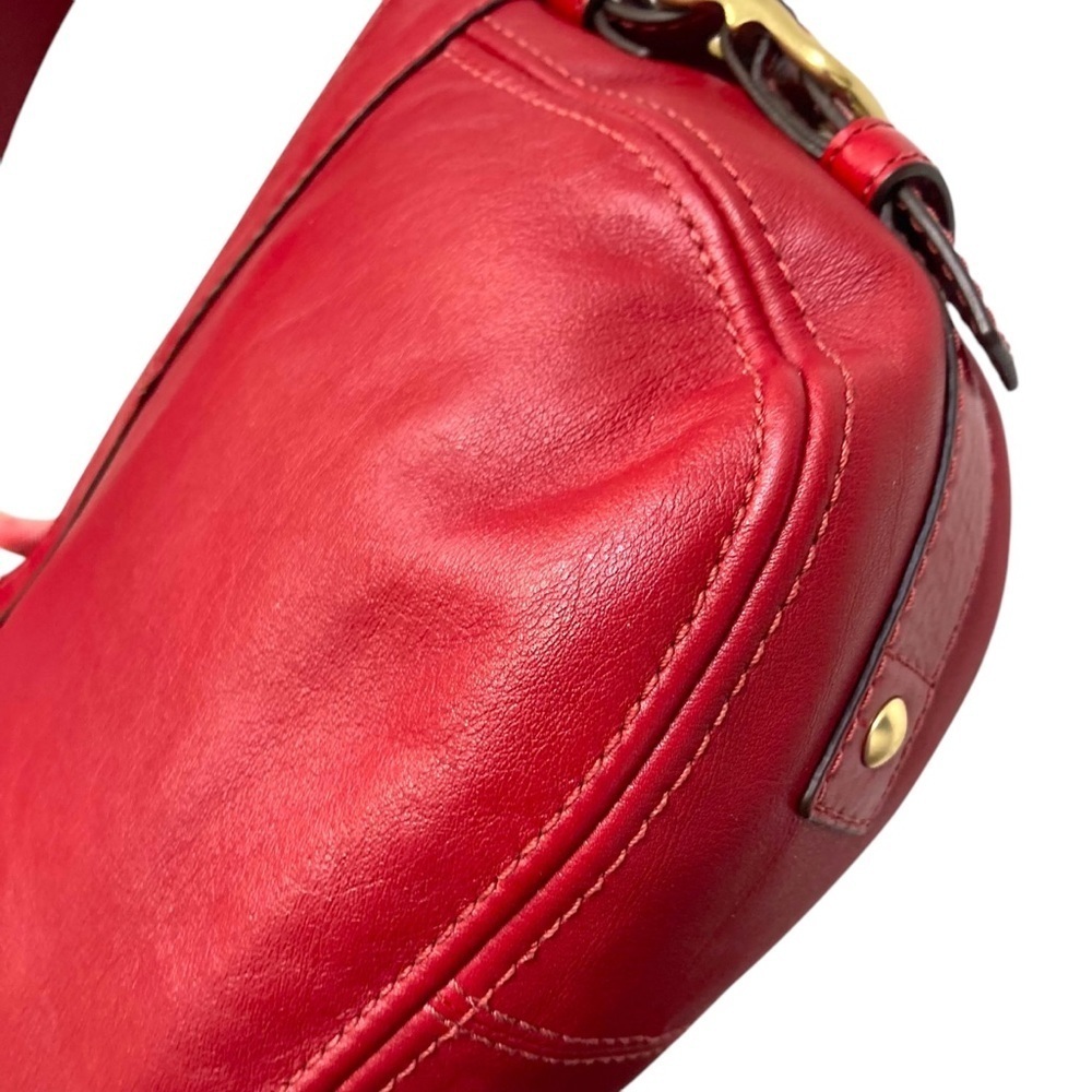 Coach red leather Zoe mini hobo bag - Picture 11 of 13